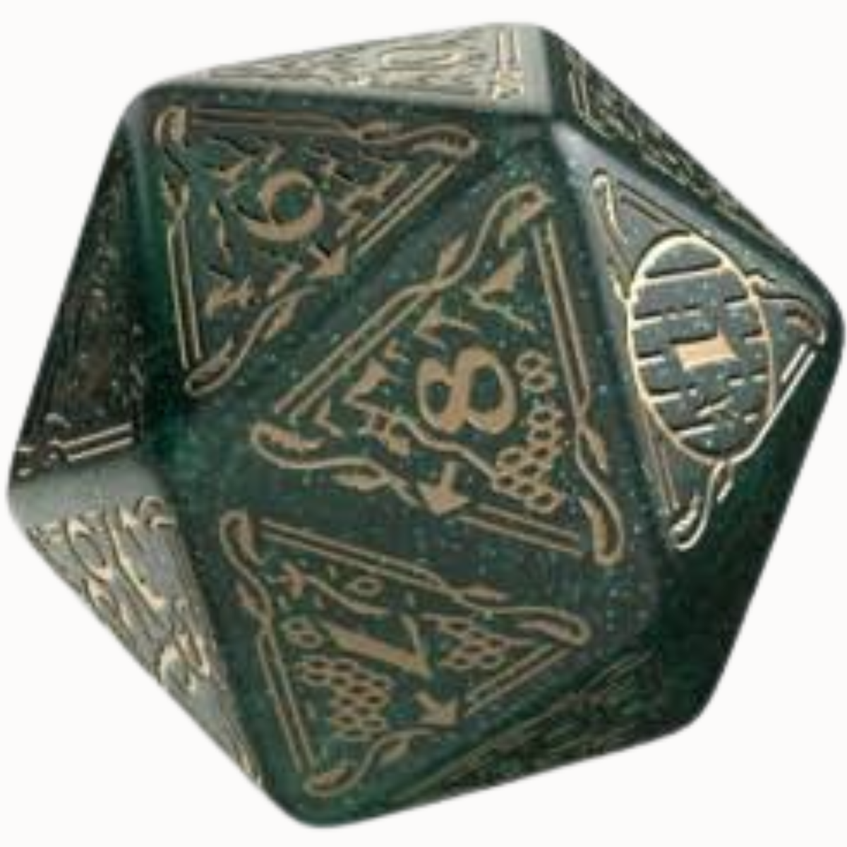 The Hobbit Spindown D20 TCG Jumbo Die - Verdant