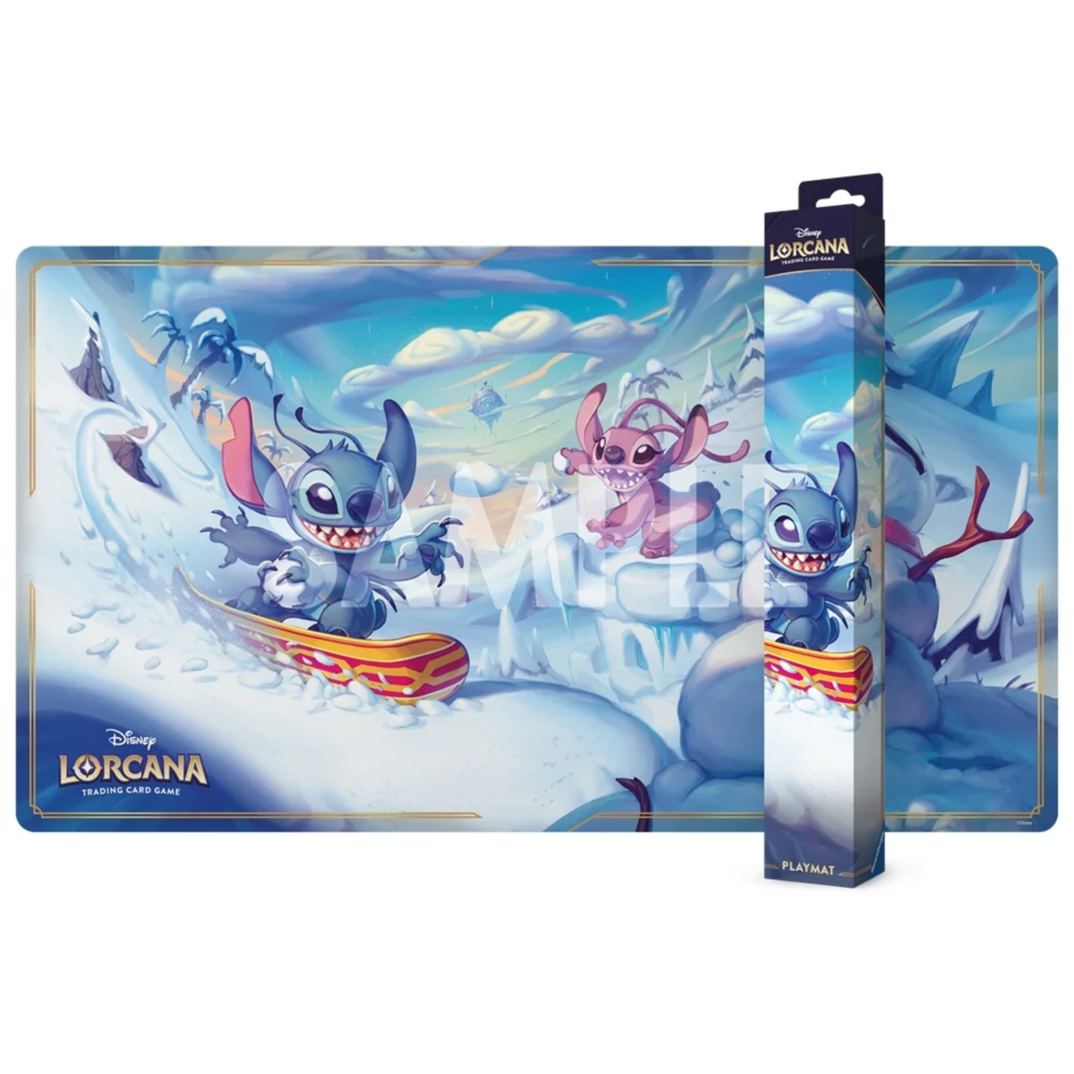 Disney Lorcana Snowboarding Stitch Play Mat
