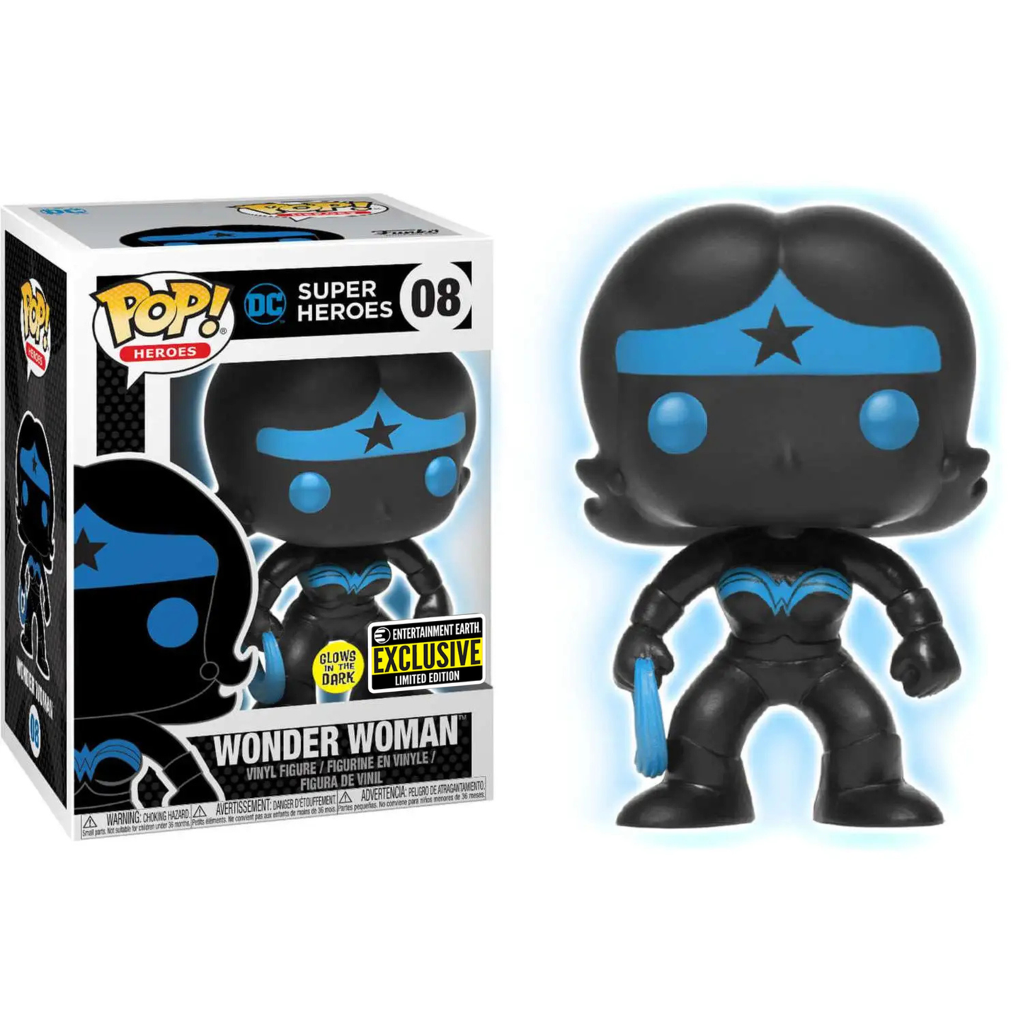 Funko Pop DC Comics Super Heroes Wonder Woman 08 EE Exclusive GITD