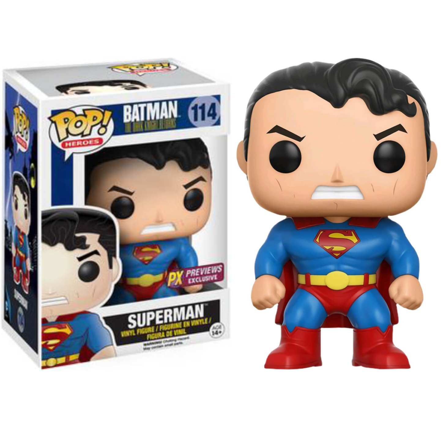 Funko Pop Heroes DC Comics Batman The Dark Knight Returns Superman 114 PX Previews Exclusive