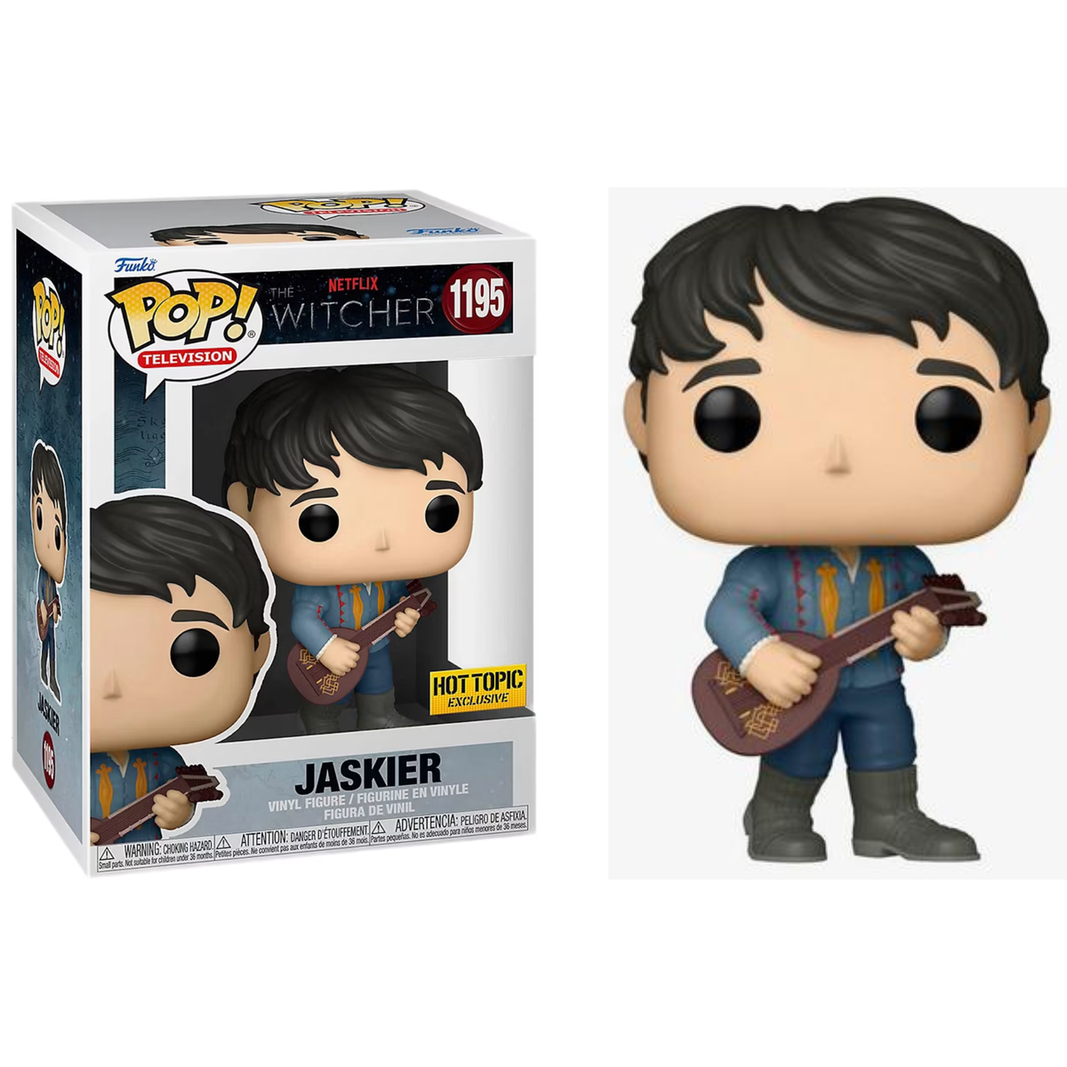 Funko Pop The Witcher Jaskier 1195 Hot Topic Exclusive