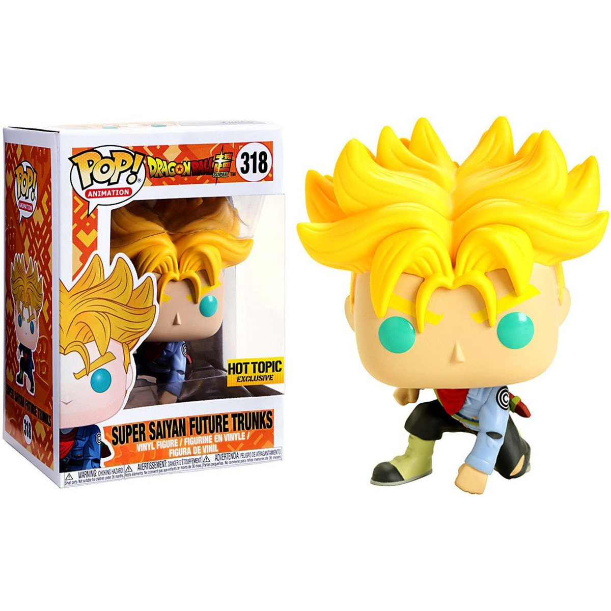 Funko Pop Anime Dragon Ball Super Super Saiyan Future Trunks 318 Hot Topic Exclusive
