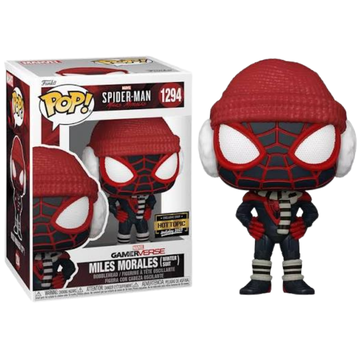 Funko Pop! Spider-Man Miles Morales (Winter Suit) 1294 Hot Topic Holiday 2023