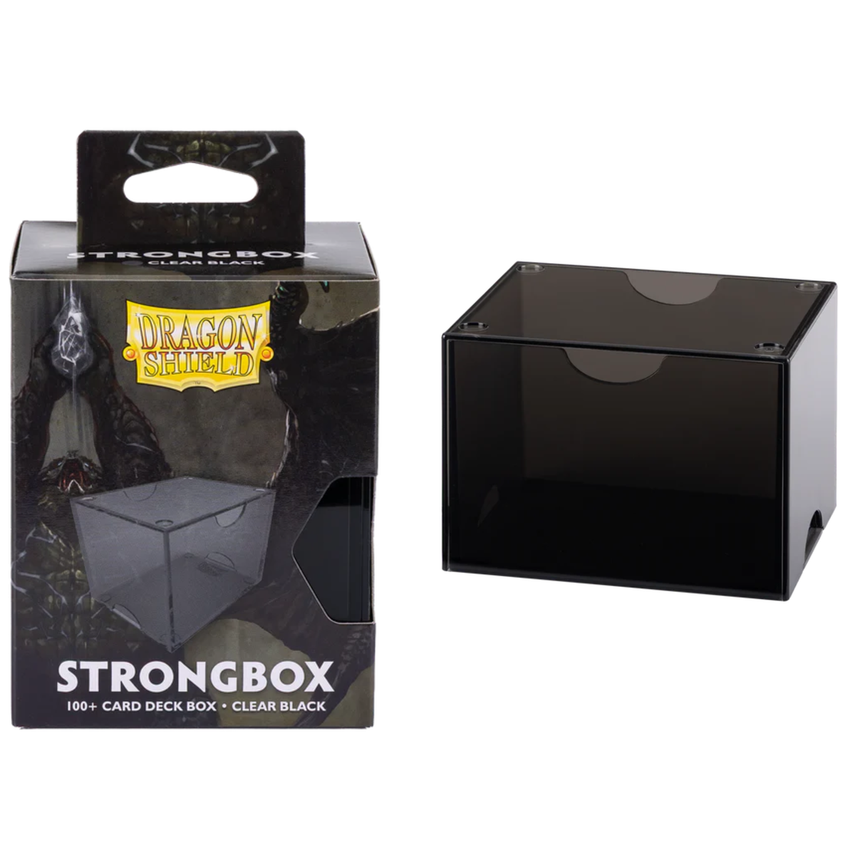Dragon Shield Strongbox 100+ Card Deck Box Clear Black