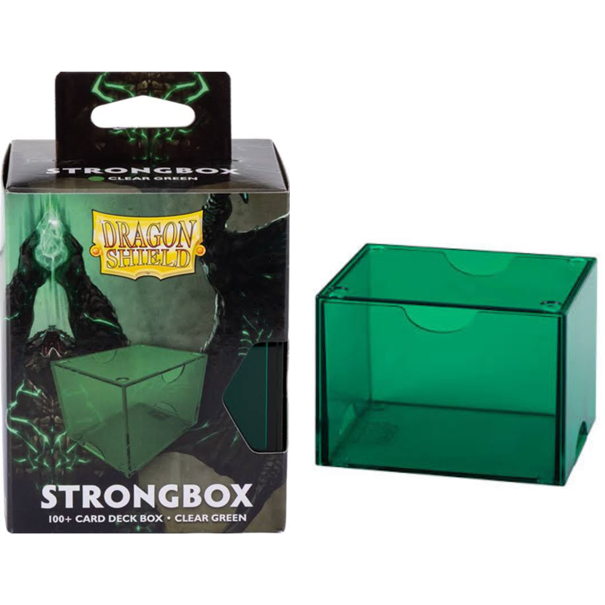 Dragon Shield Strongbox 100+ Card Deck Box Clear Green