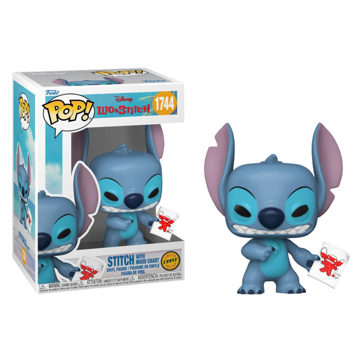 Funko Pop Movies Disney Lilo & Stitch Stitch With Mood Chart 1744 Chase