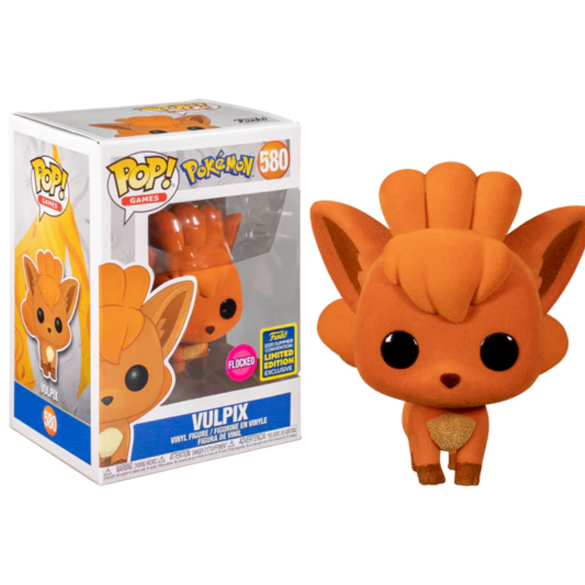 Funko Pop Pokemon Vulpix 580 2020 Summer Convention Flocked