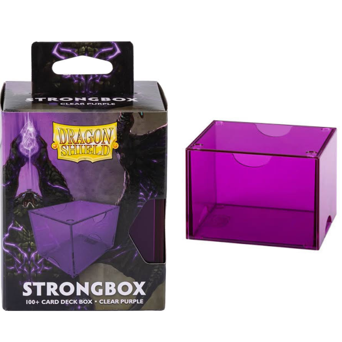 Dragon Shield Strongbox 100+ Card Deck Box Clear Purple