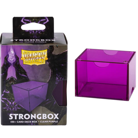 Dragon Shield Strongbox 100+ Card Deck Box Clear Purple