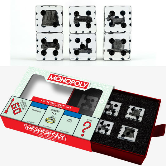 OVERSIZED DICE SET 22MM MONOPOLY TOKEN INCLUSIONS