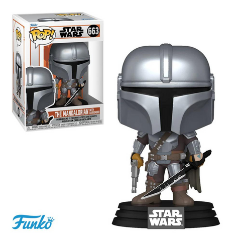 Funko Pop Star Wars The Mandalorian with Darksaber