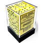 Dice Chessex 36D6 Opaque Pastel Yellow/Black 25862 12mm