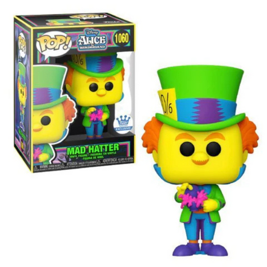 Funko Pop Disney Alice in Wonderland Mad Hatter 1060 Blacklight Funko Exclusive
