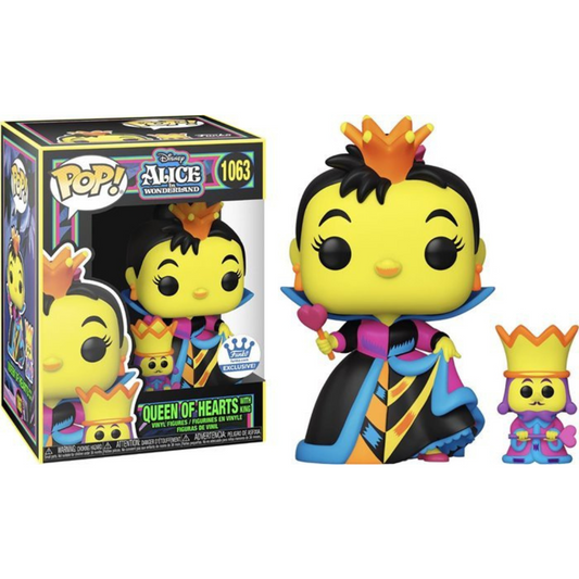 Funko Pop Disney Alice in Wonderland Queen of Hearts with King 1063 Blacklight Funko Exclusive