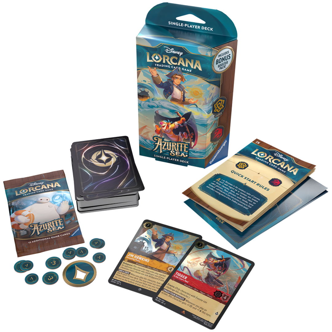 Disney Lorcana TCG: Azurite Sea Starter Deck (Amber, Ruby)