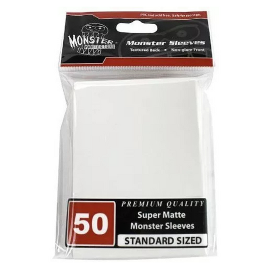 Monster Sleeves Standard Super Matte White 50CT