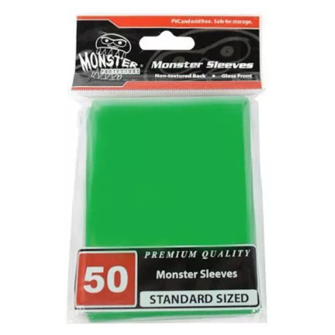 Monster Sleeves Standard Standard Glossy Green 50CT