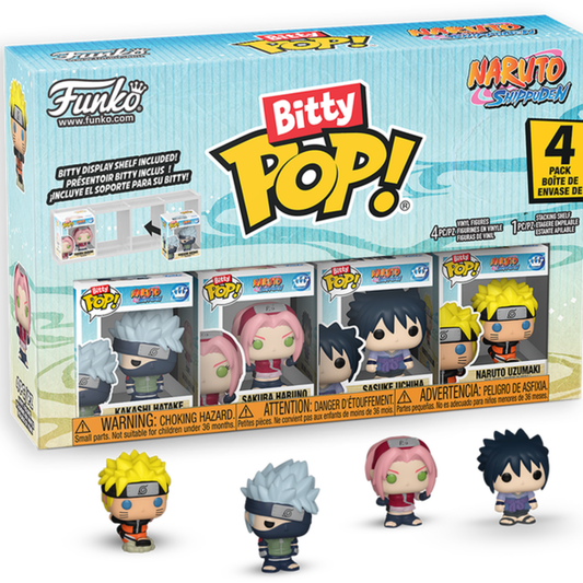 Naruto Bitty Pop 4 pack Kakashi Hatake, Sakura Haruno, Sasuke Uchiha & Naruto Uzumak