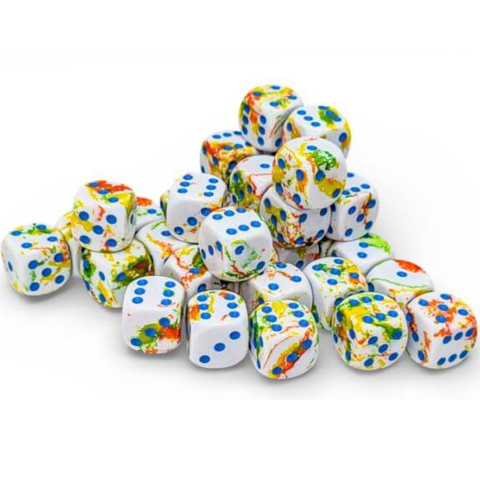 Dice Chessex Brush 36 D6 Breezy  / Blue 12MM 24809