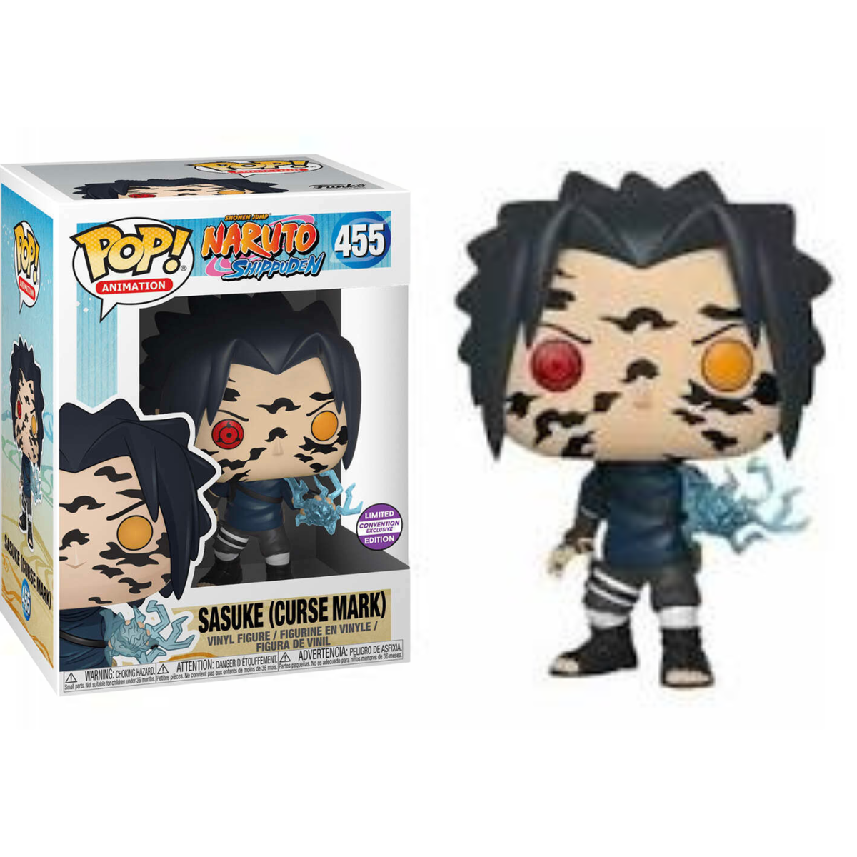 Funko Pops Naruto Shippuden Sasuke (Curse Mark) Pax South Exclusive 455