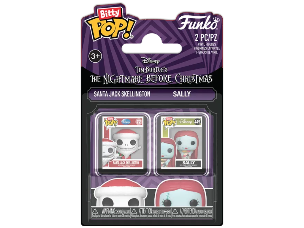 Funko Pop - Bitty Pop 2pc - Disney - Nightmare Before Christmas - Santa Jack & Sally