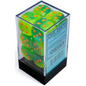Dice Chessex GEMINI 12D6 PLASMA GREEN-TEAL/ORANGE LUMINARY 16MM 26670