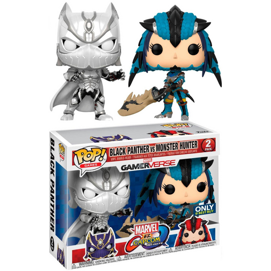 Funko Pop Marvel Black Panther VS. Monster Hunter Gamerverse 2 Pack Best Buy Exclusive