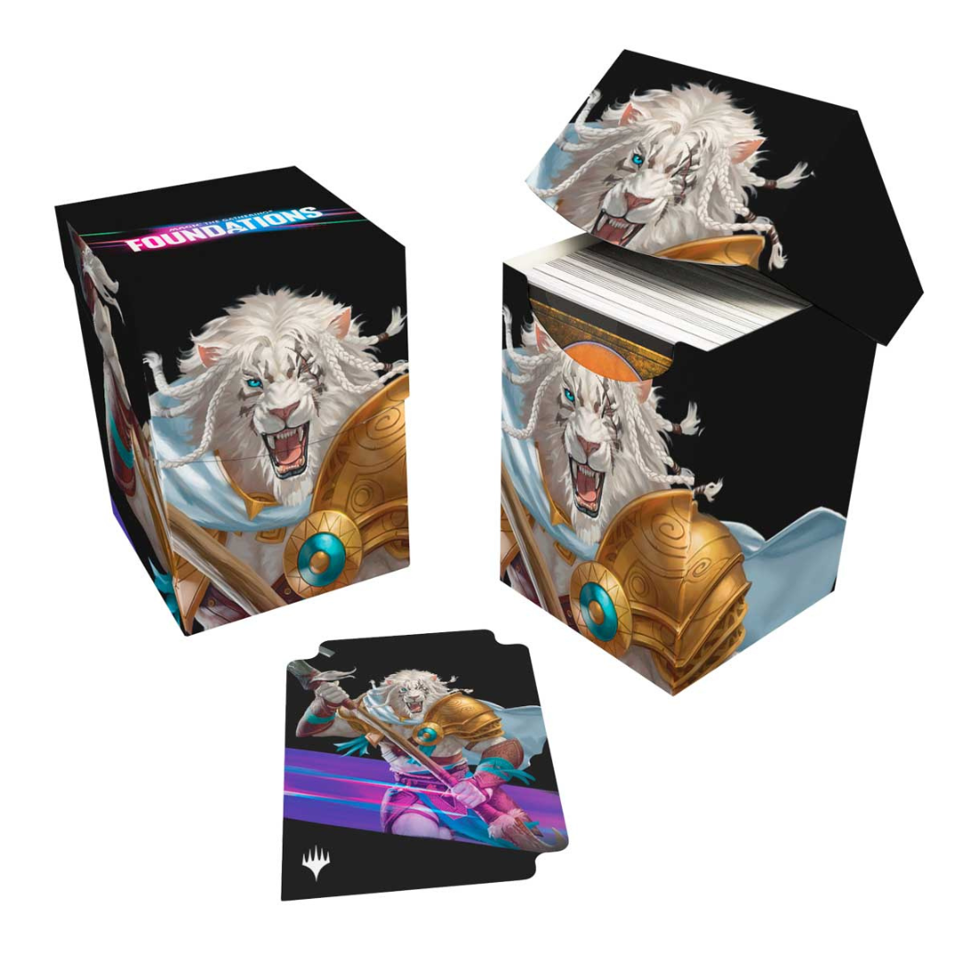 Magic; The Gathering MTG Foundations: Deck Box 100+ – Ajani