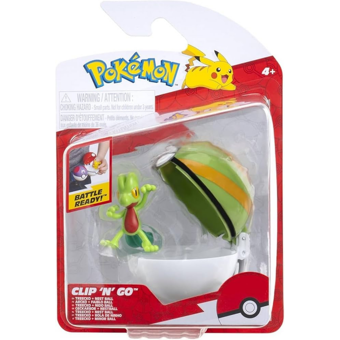 POKEMON CLIP N GO TREECKO + NEST BALL