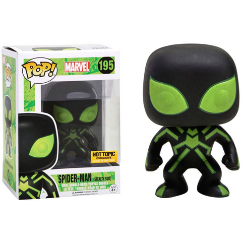 Funko Pop Marvel Spider-Man (Stealth Suit) 195 Hot Topic