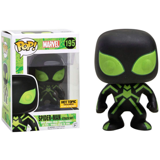 Funko Pop Marvel Spider-Man (Stealth Suit) 195 Hot Topic