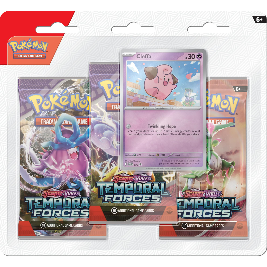 Pokemon Scarlet & Violet-Temporal Forces 3 Booster Packs & Random Promo Card