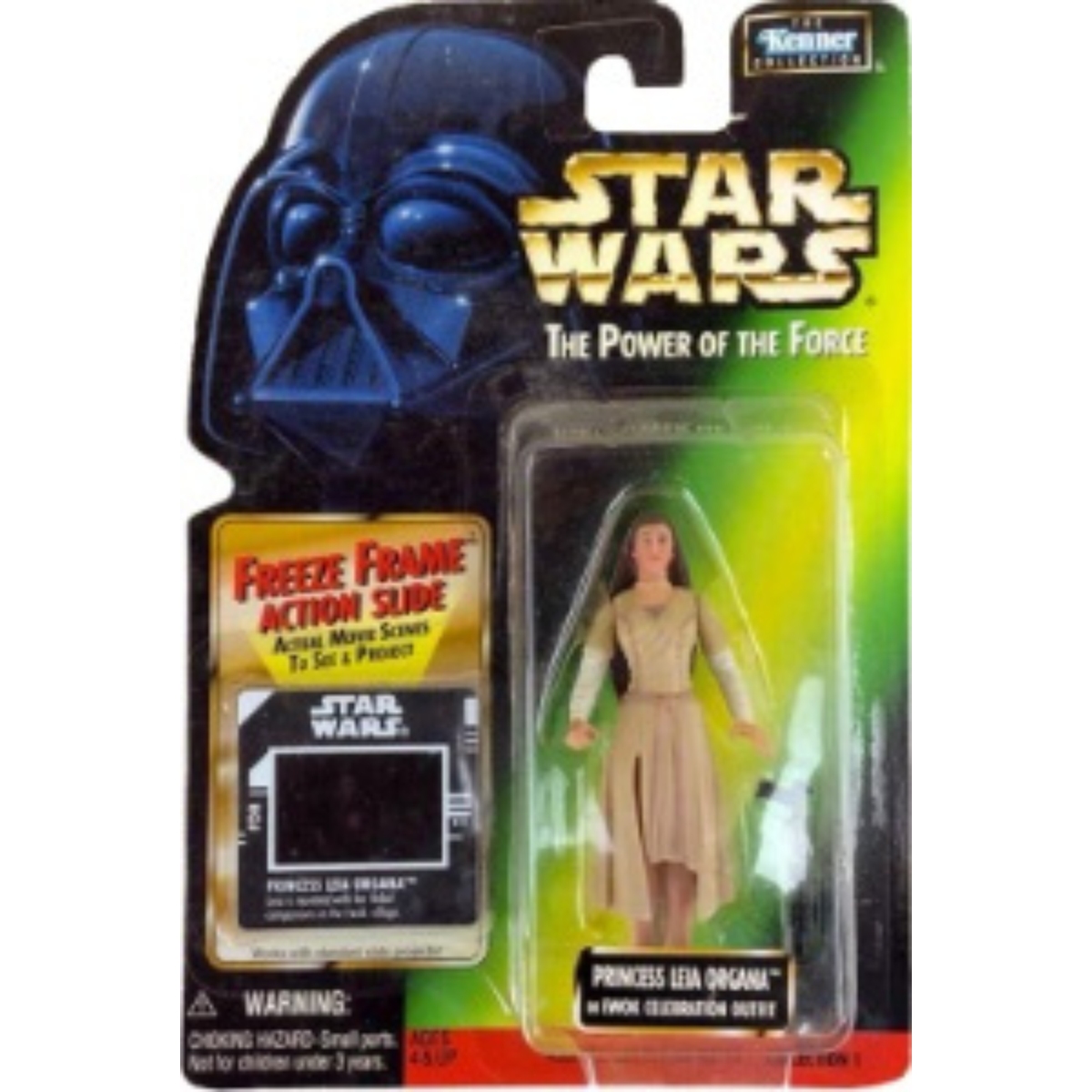 Hasbro Kenner Star Wars The Power of the Force Freeze Frame Princess Leia Organa in Ewok Celebration Outfit
