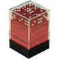Dice Chessex Translucent: 36D6 Translucent Red/White 23804