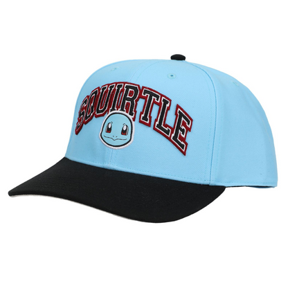 Pokémon Squirtle 007 Black Brim Snapback Hat