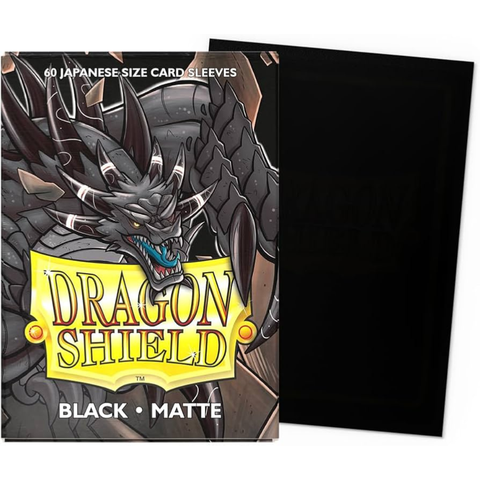 DRAGON SHIELD SLEEVES JAPANESE MATTE BLACK SOKUSH 60ct