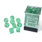 Dice Chessex Translucent: 36D6 Borealis Light Green/Gold 27975