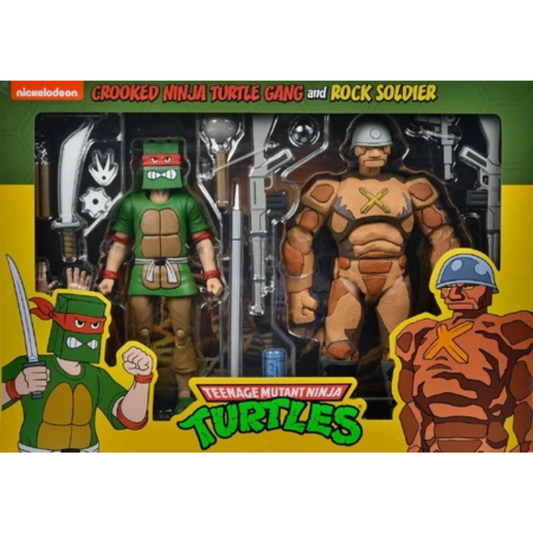 Teenage Mutant Ninja Turtles NECA Crooked Ninja Turtle Gang and Rock Soldier