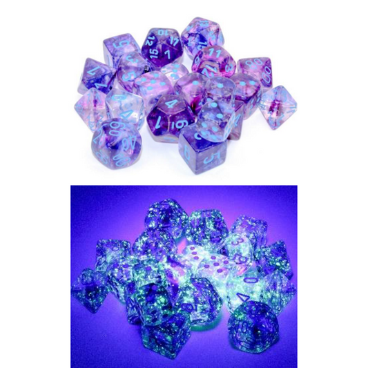 Dice Chessex Translucent: 36D6 Nebula Nocturnal/Blue 27957