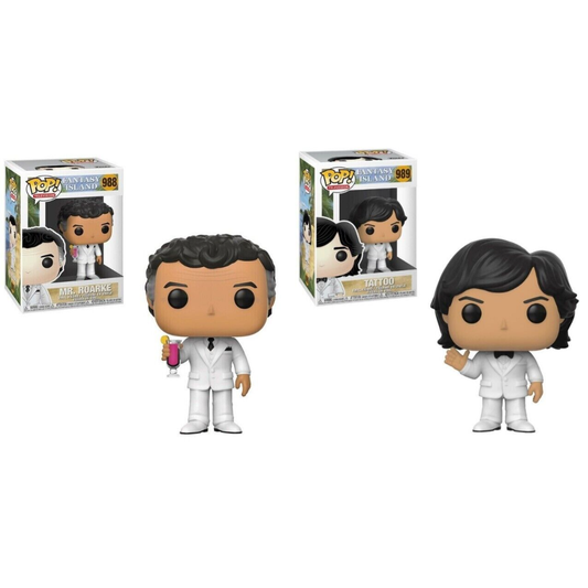 Funko Pop! Fantasy Island Tattoo 989, Mr. Roarke 988 SET