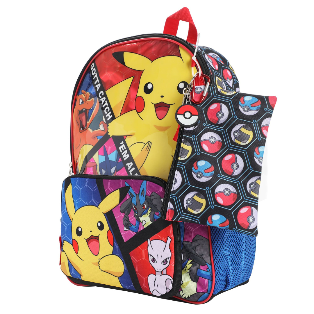 POKEMON - 16" Backpack 5pc Set