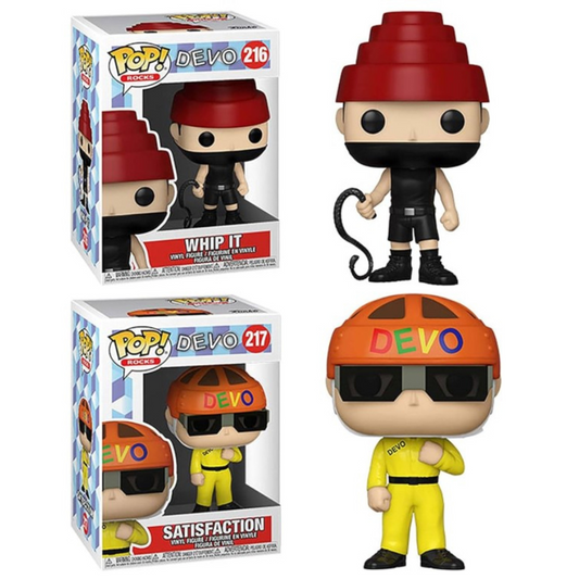 Funko Pop Music Devo Whip It, Satisfaction SET
