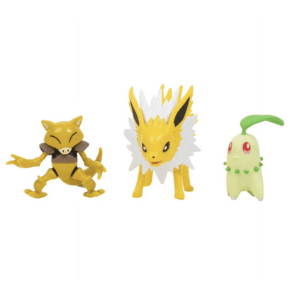 POKEMON BATTLE FIGURES SET 3PK ABRA + CHIKORITA + JOLTEON