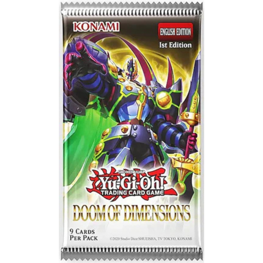YU-GI-OH! - YGO DOOM OF DIMENSIONS BOOSTER PACK - 1 PACK