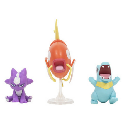 POKEMON BATTLE FIGURES SET 3PK TOXEL + TOTODILE + MAGIKARP