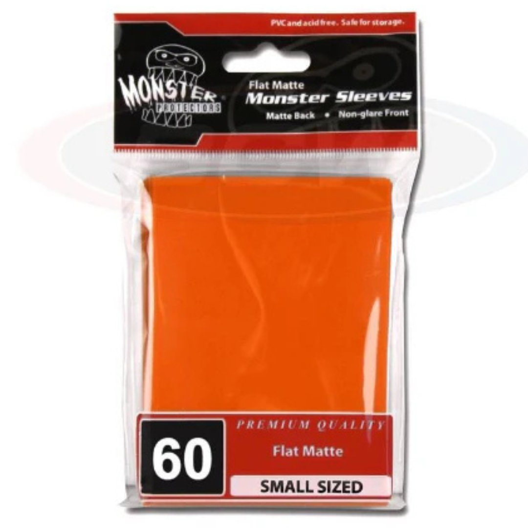 MONSTER SLEEVES YGO/SMALL FLAT MATTE ORANGE 60ct