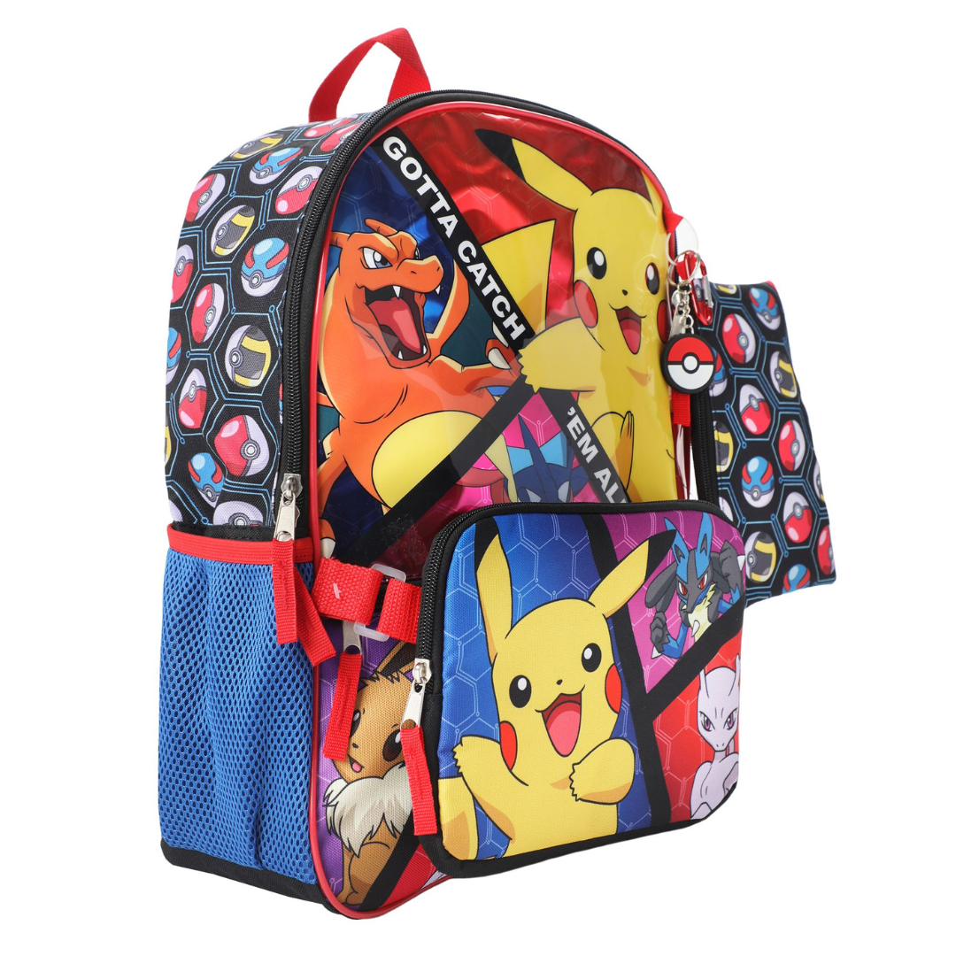 POKEMON - 16" Backpack 5pc Set
