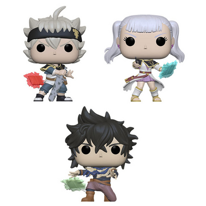 Funko Pop Anime Black Clover - Noelle #1100 - Asta #1099 - Yuno #1101  Full SET