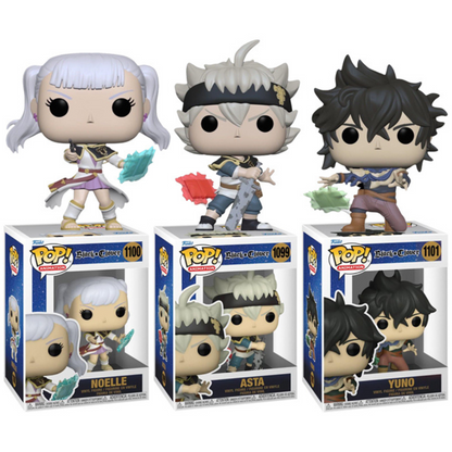 Funko Pop Anime Black Clover - Noelle #1100 - Asta #1099 - Yuno #1101  Full SET