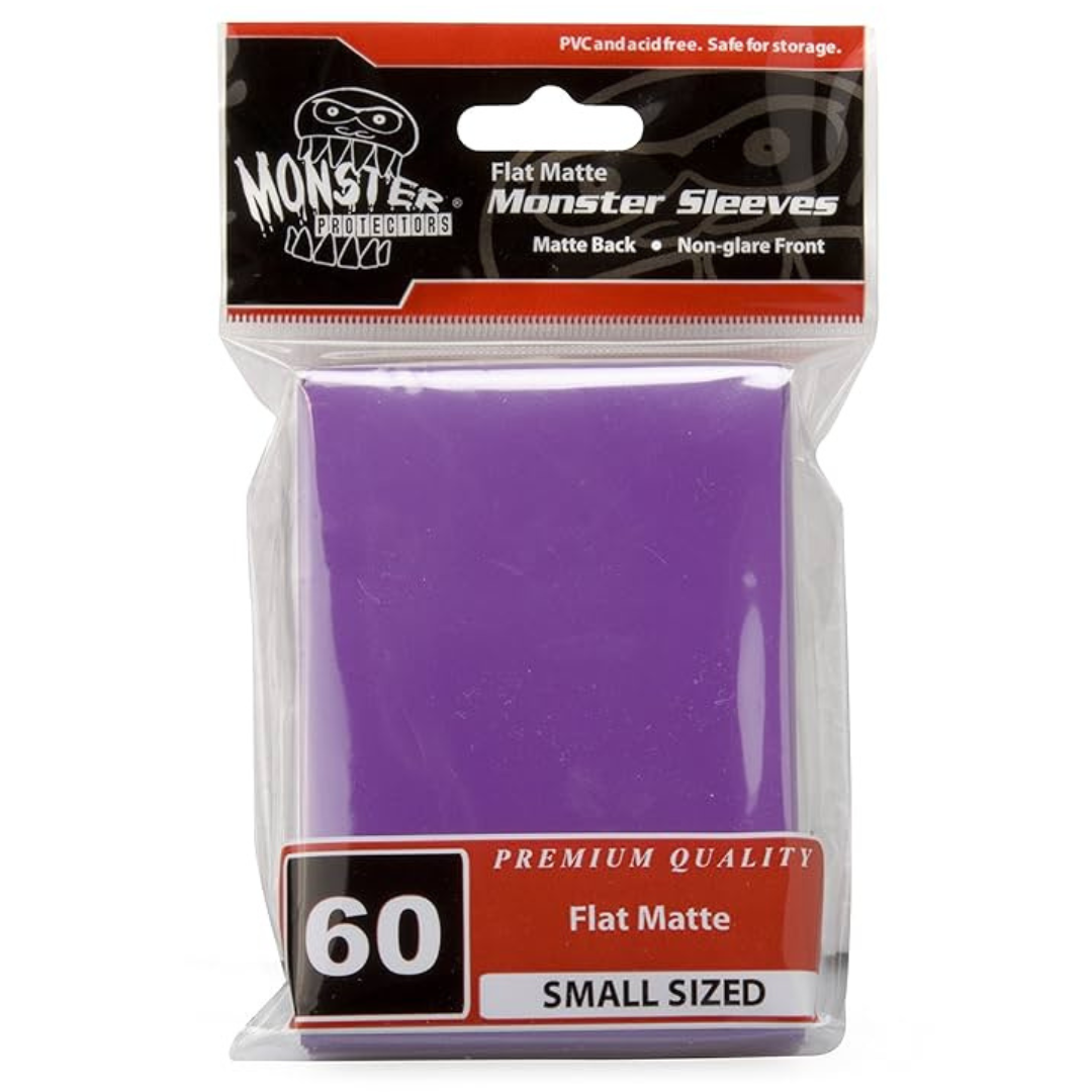 MONSTER SLEEVES YGO/SMALL FLAT MATTE PURPLE 60ct